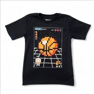 Swish Sport Boys Graphic Basketball Video Game T-Shirt | Black | Size 7